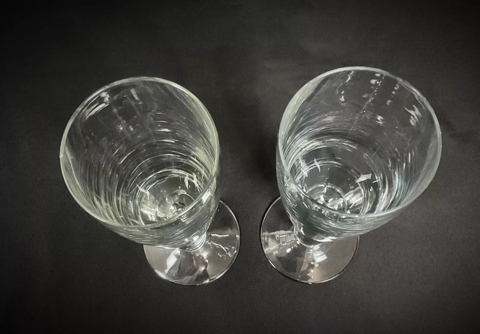 Elegant Set of 10 Large 24 cm Vintage Crystal Wine Glasses, 20th Century - 2Y375 For Sale 2