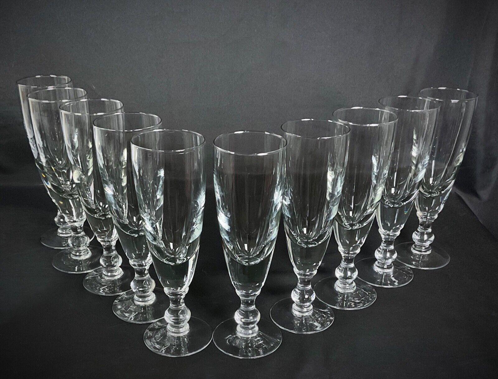 Elegant Set of 10 Large 24 cm Vintage Crystal Wine Glasses, 20th Century - 2Y375 For Sale 5