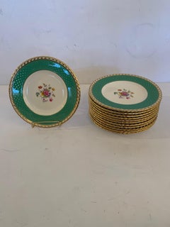 Elegant Set of 12 Tiffany China Dessert or Luncheon Plates