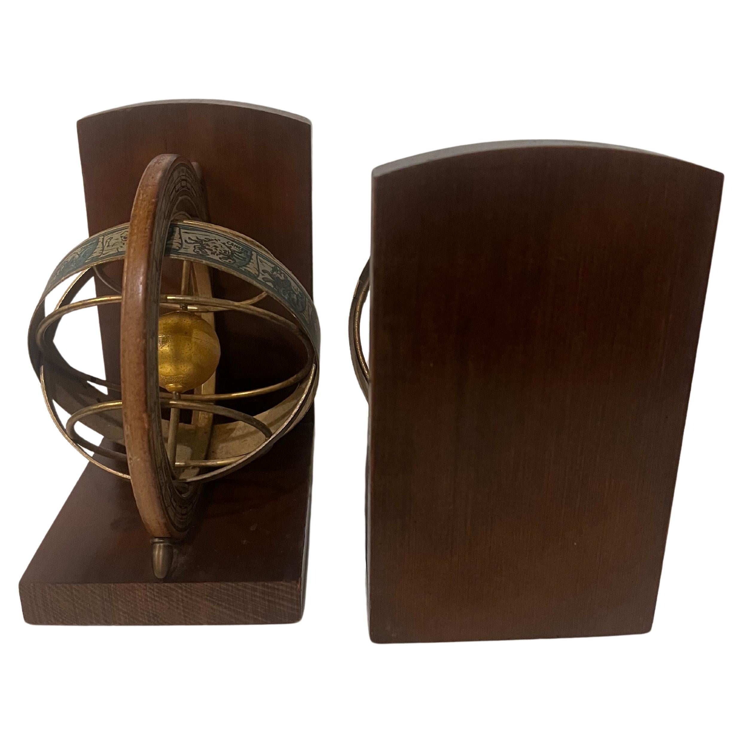 Hollywood Regency Elegant Set of 1970's Italian Globle Bookends