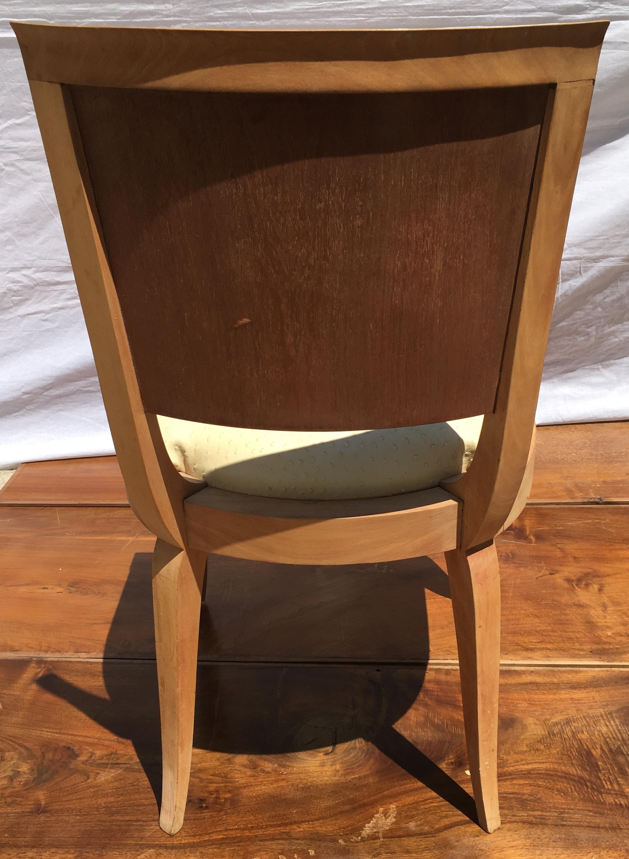 Classic and Elegant Set of 6 French Art Deco Dining Chairs 2