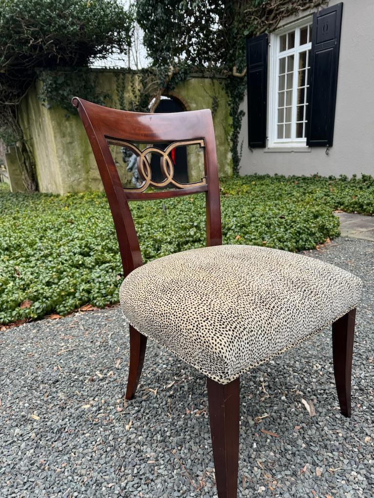 American Elegant Set of 8 Biedermeier Style Dining Chairs by Baker For Sale