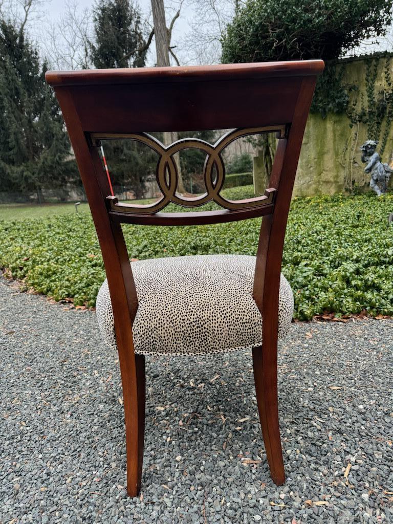 Elegant Set of 8 Biedermeier Style Dining Chairs by Baker In Good Condition For Sale In Hopewell, NJ