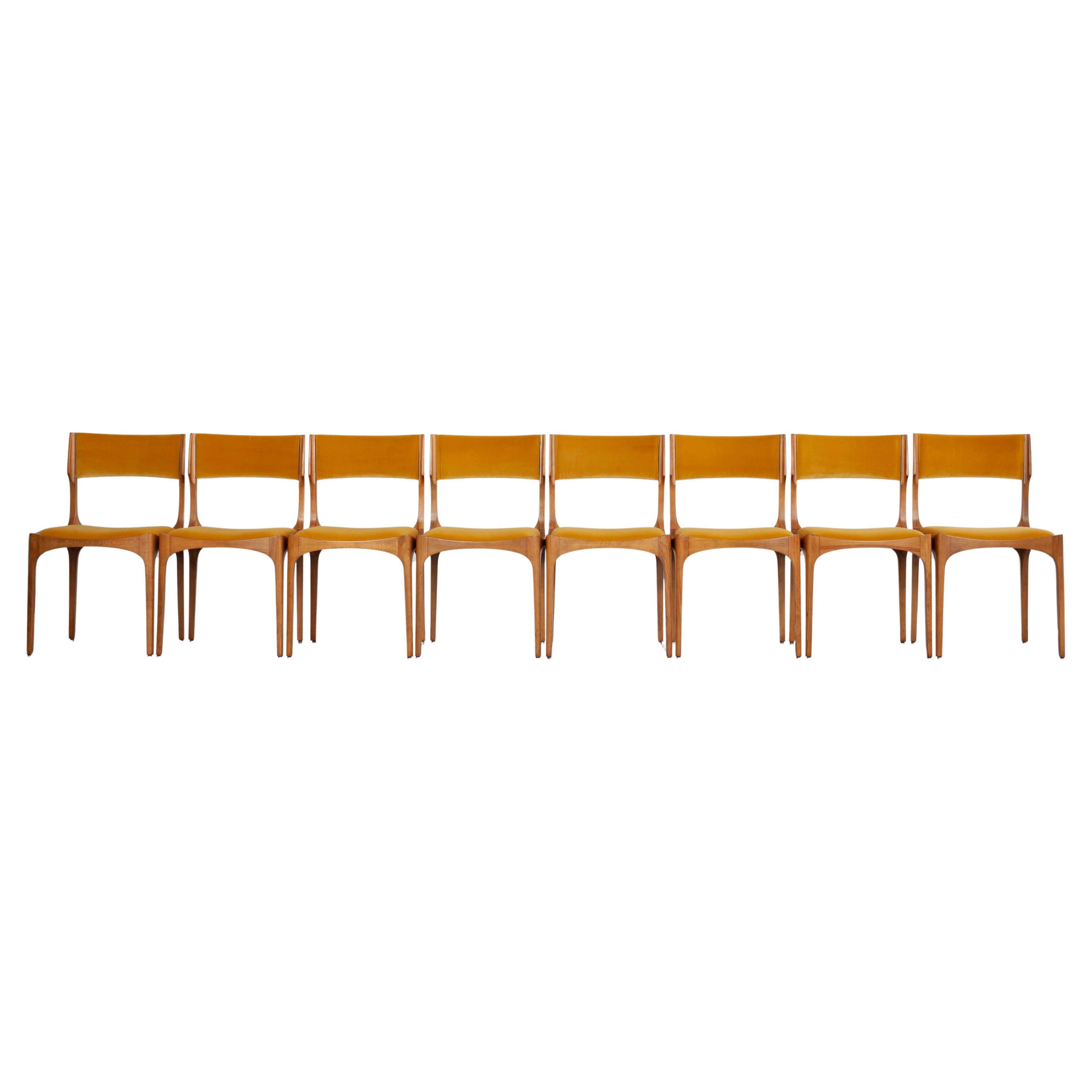 Elegant set of 8 dining chairs "Elisabetta" by Giuseppe Gibelli for Sormani.