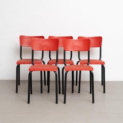 Elegante set di cinque sedie di Pierre Guariche - Design/One anni '50