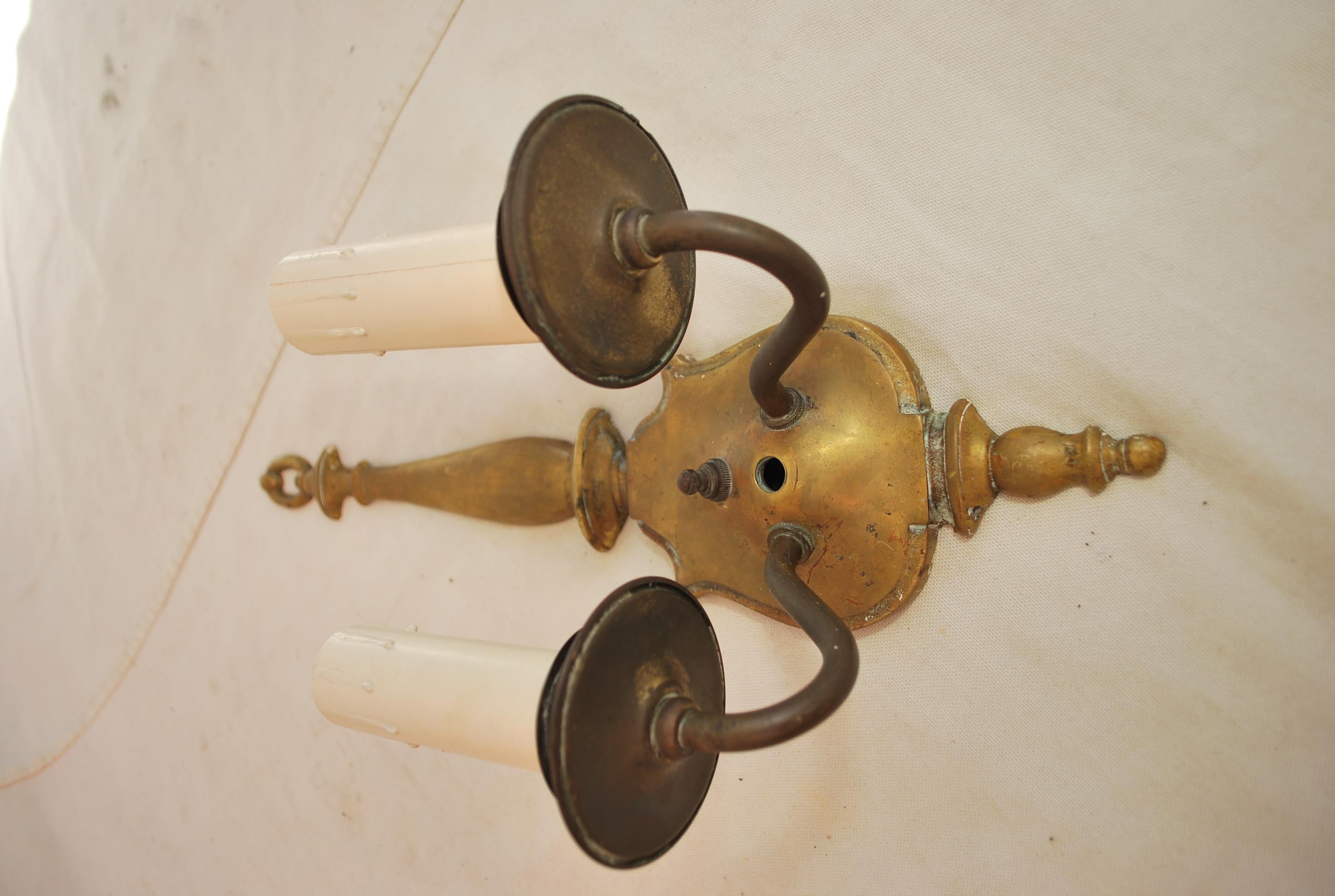 Early 20th Century Elegant Set of Four 1920's Brass Sconces For Sale