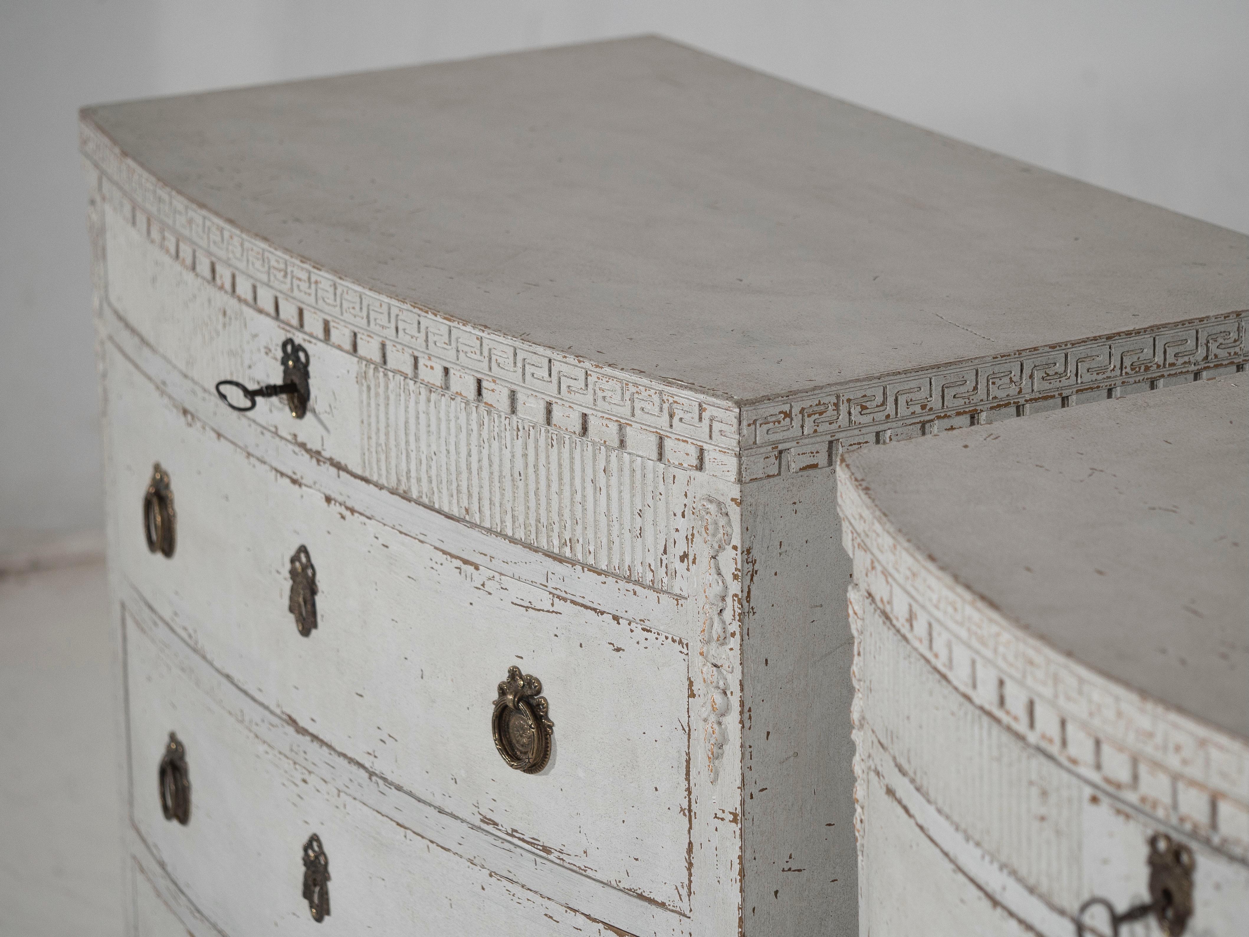 20th Century Elegant set of gustavian style chests, circa 100 years old. For Sale