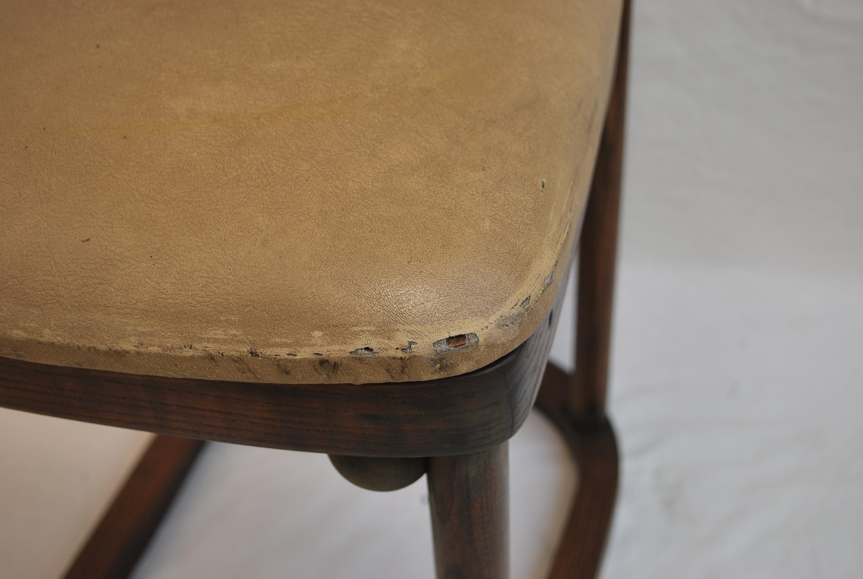 Wood Elegant set of six 1940's chairs by Josef Hoffmann for taonet