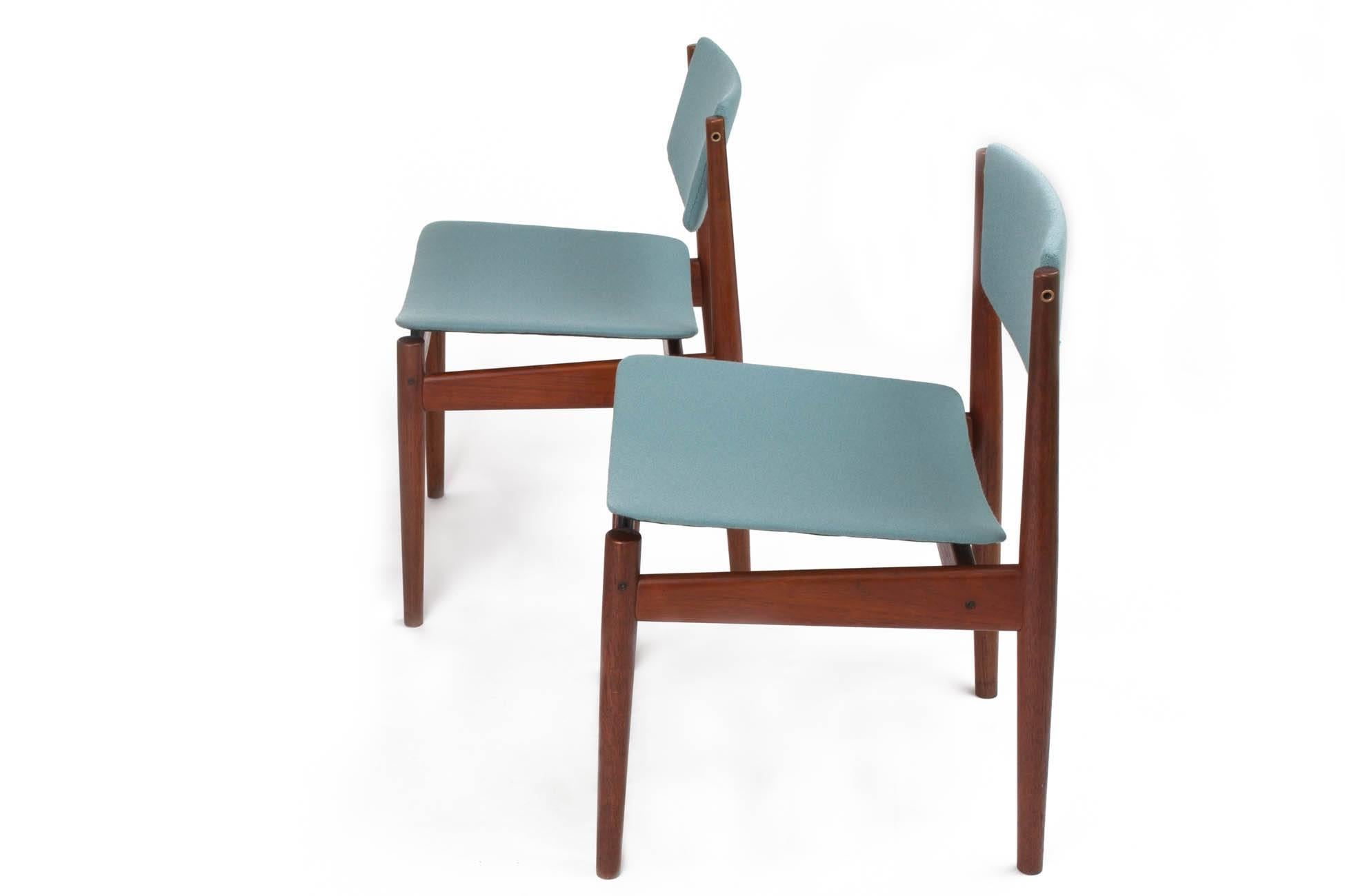Mid-20th Century Finn Juhl Set of Six Scandinavian Modern Teak Dining Chairs, Denmark 1960's
