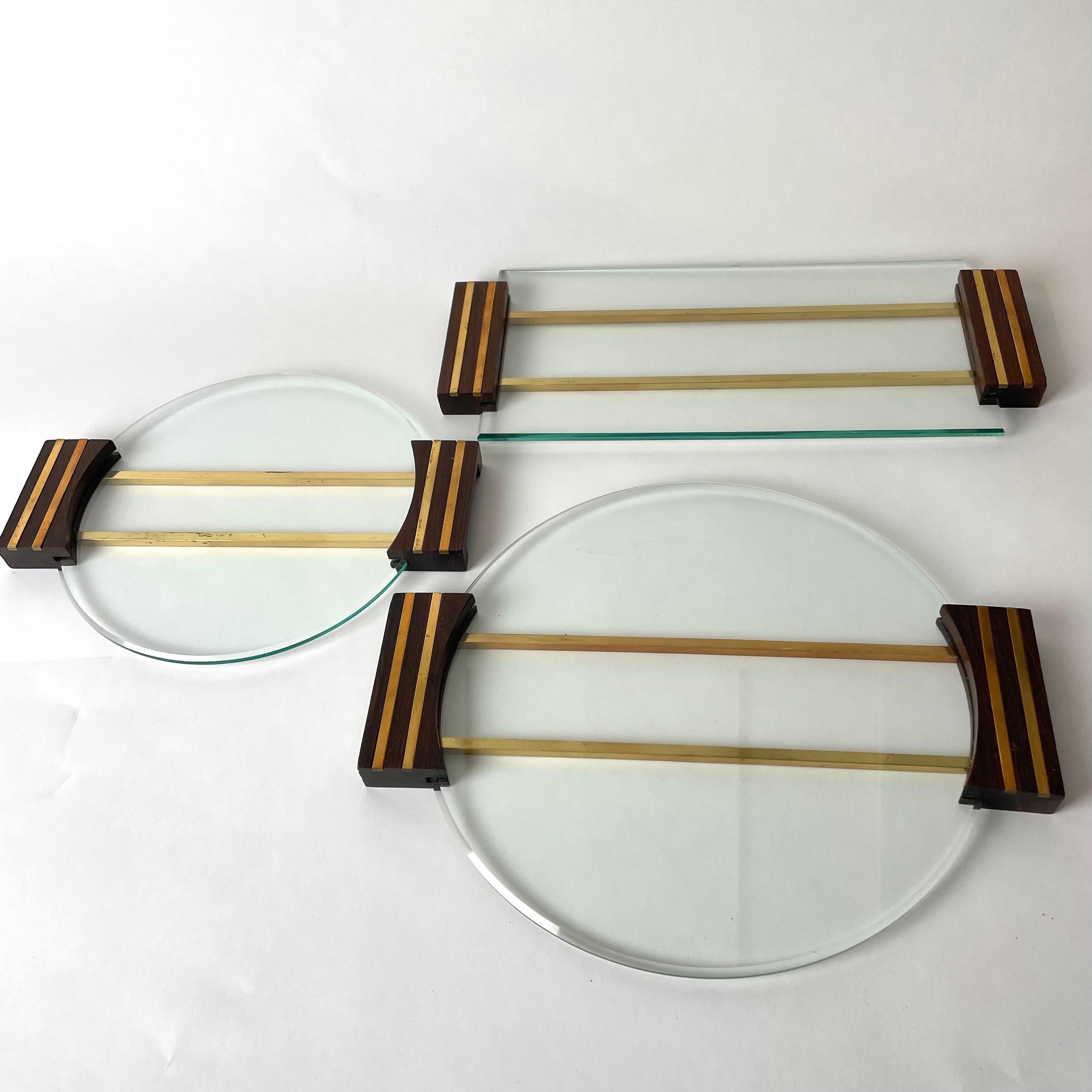 Elegant set of three Cheese Trays from the Mid-20th Century In Good Condition For Sale In Knivsta, SE