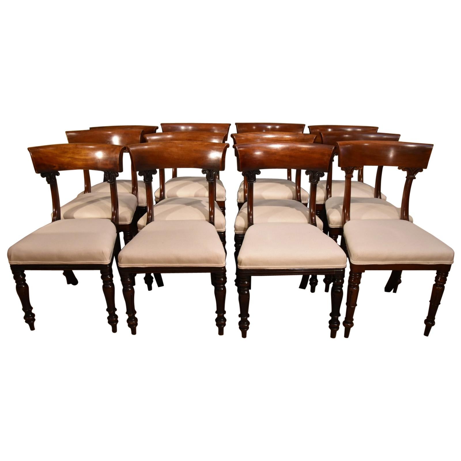 Elegant Set of William IV Mahogany Dining Chairs