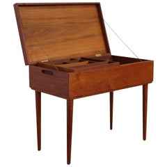 Elegant Sewing Table in Teak, Danish Design
