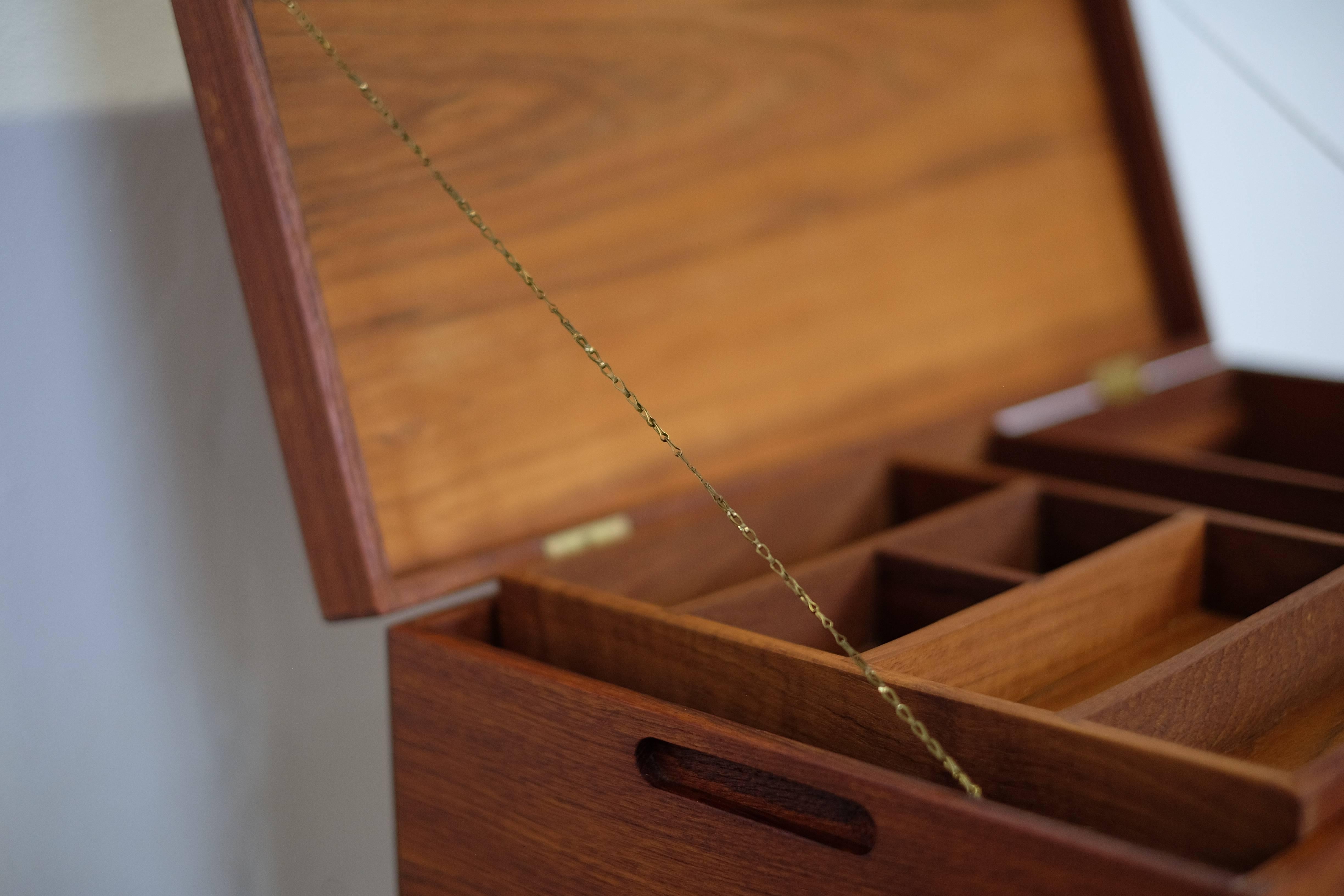 Mid-Century Modern Elegant Sewing Table in Teak, Danish Design