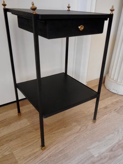 Elegant Side Table Attributed to Jacques Adnet, France, 1950