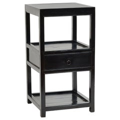 Elegant Side Table in a Black Lacquered Finish
