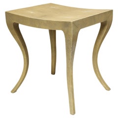 Elegant Side Table in Taupe Shagreen, 2011