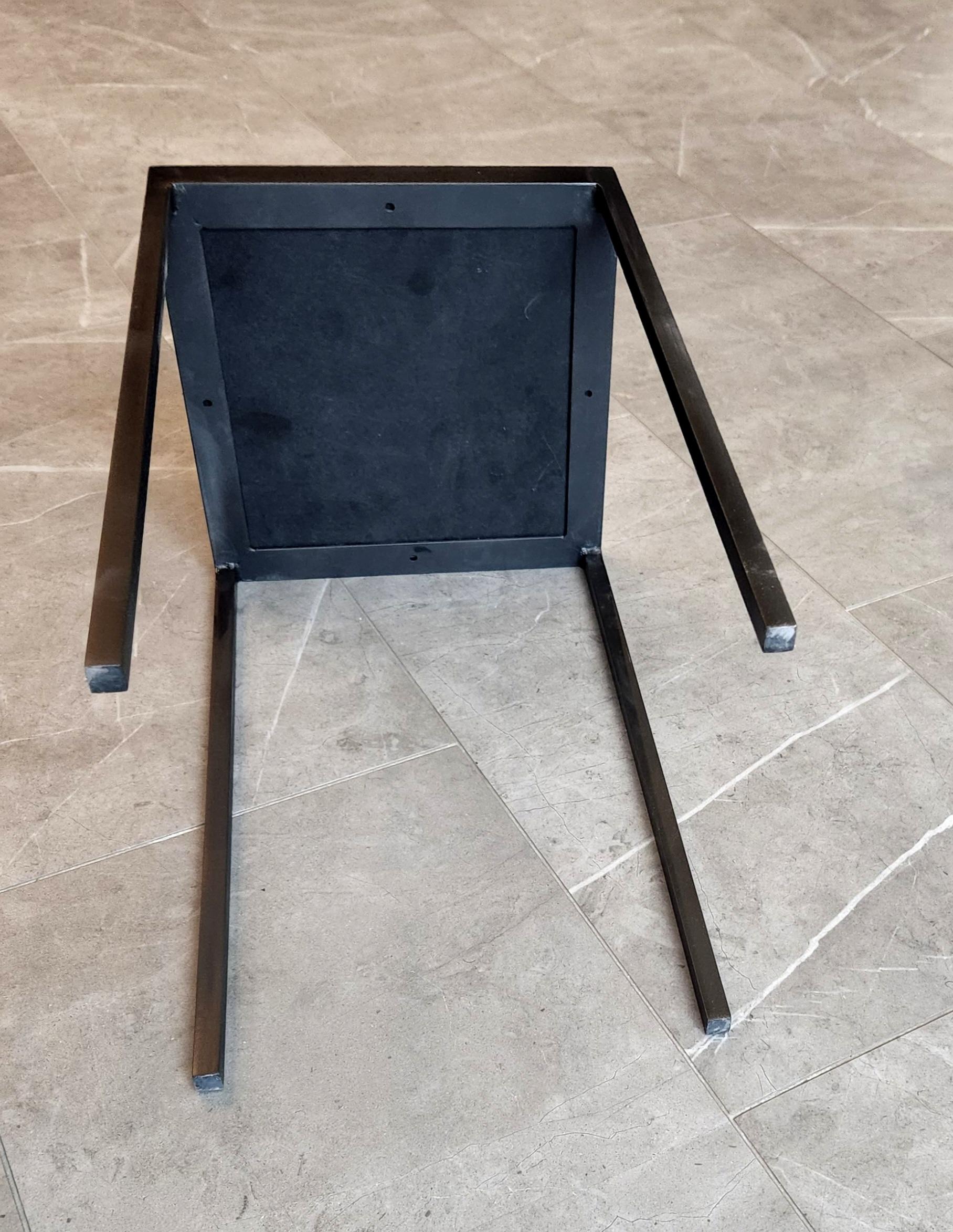 Contemporary Elegant Side Table with an Onyx Tile by Gueridon Designs For Sale