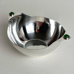 Elegant Silver Bowl by Vera Ferngren for GAB, Sweden in 1966. Mid-Century Modern