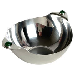 Elegant Silver Bowl by Vera Ferngren for GAB, Sweden in 1966. Mid-Century Modern
