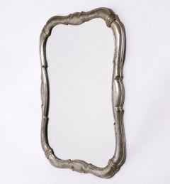 Elegant Silver Mirror with Great Patina 40"H x 29"W