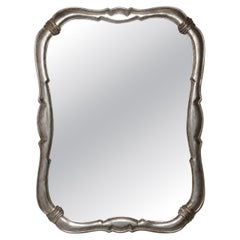 Elegant Silver Mirror with Great Patina 40"H x 29"W