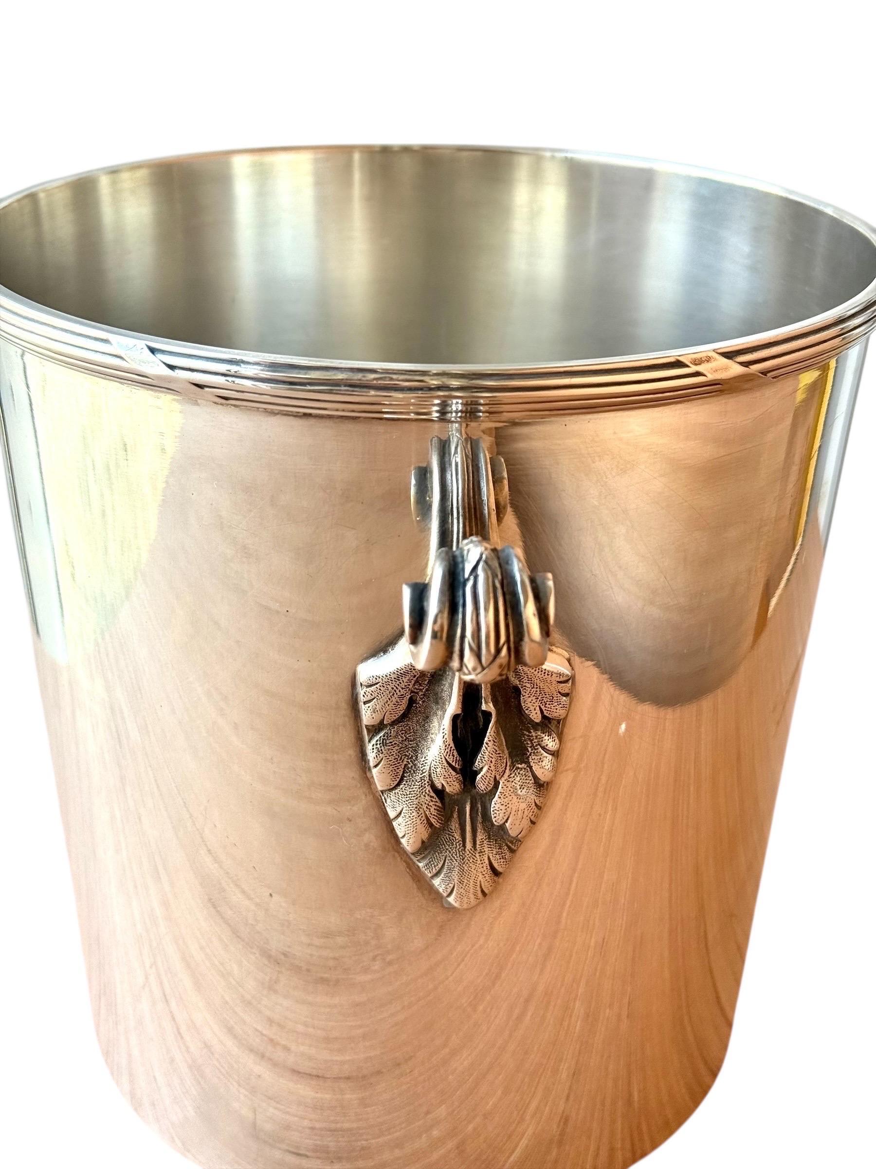 19th Century Elegant Silver-Plated Champagne Bucket by Ercuis, France For Sale