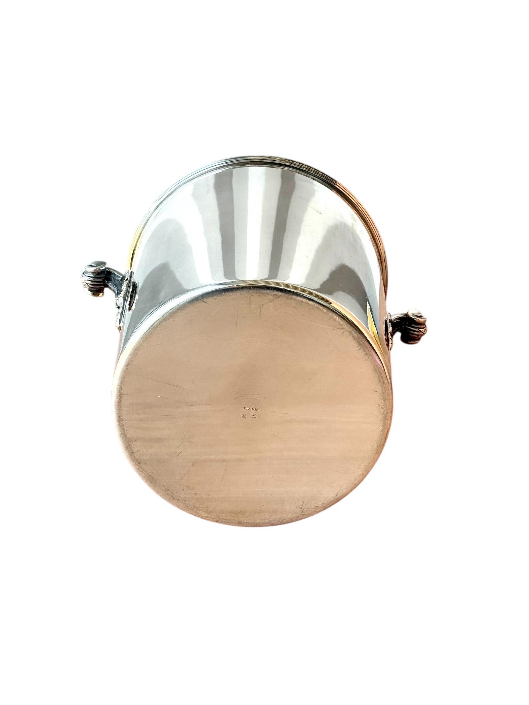 Silver Plate Elegant Silver-Plated Champagne Bucket by Ercuis, France For Sale