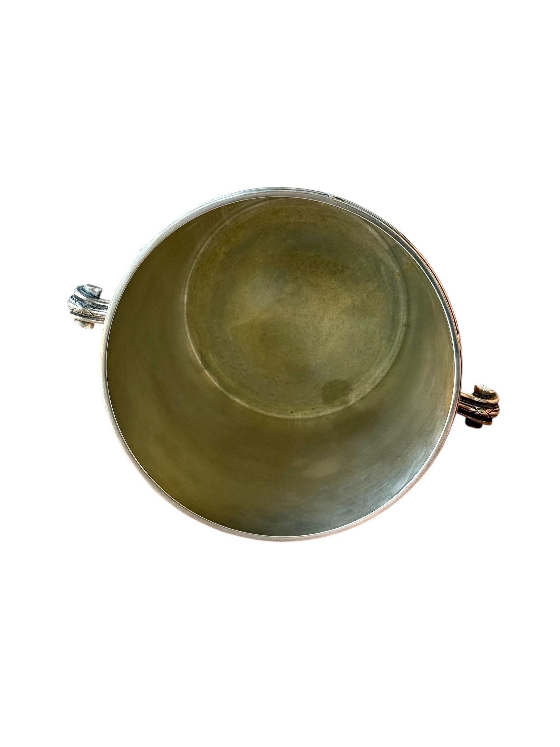 Elegant Silver-Plated Champagne Bucket by Ercuis, France For Sale 1