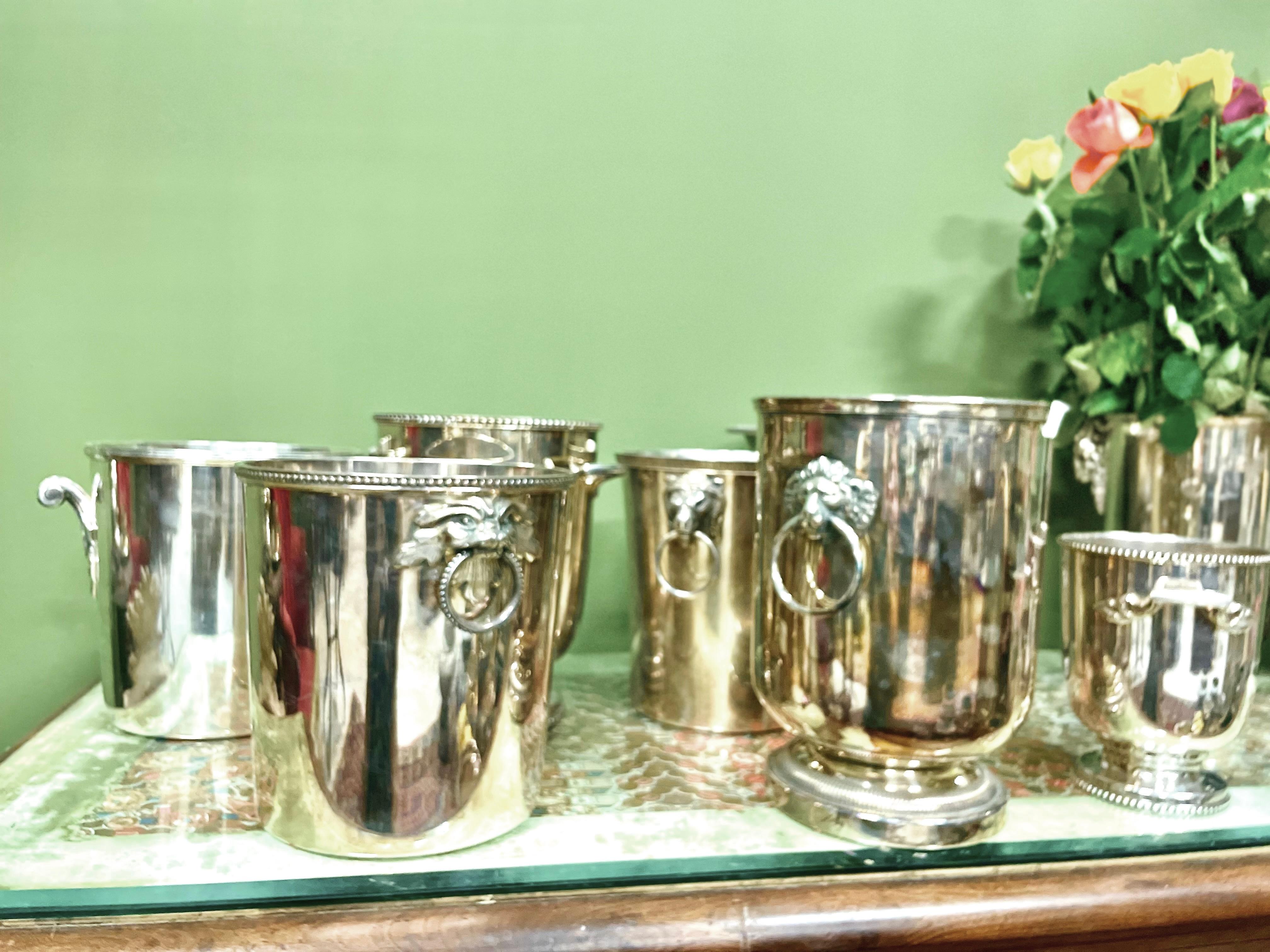 Elegant Silver-Plated Champagne Bucket by Ercuis, France For Sale 2