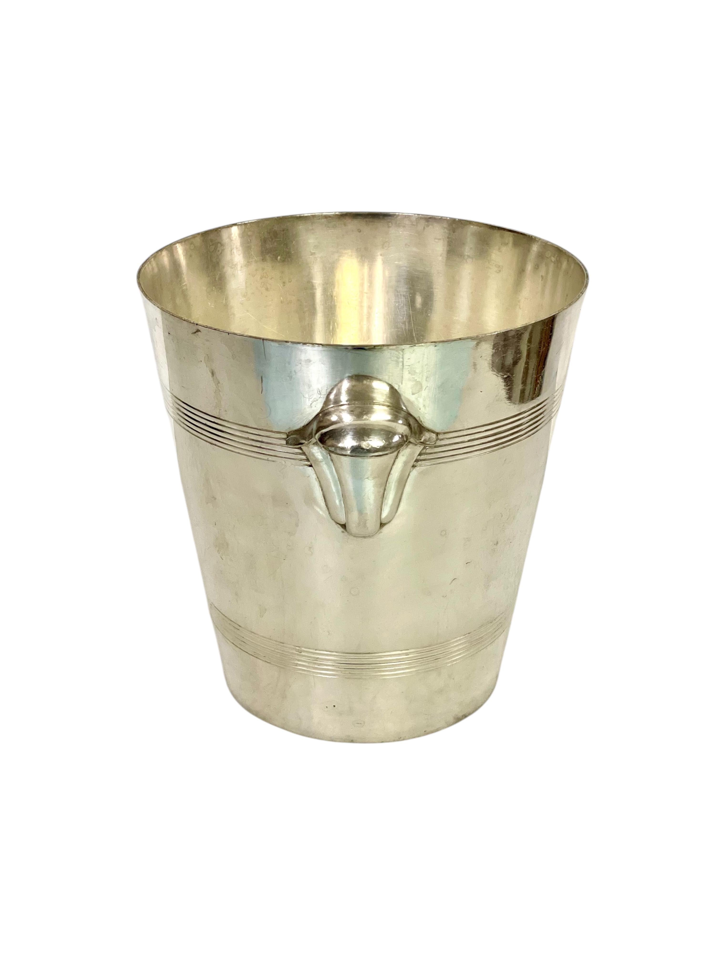 Elegante Cubitera de Champán Plateada Chapado en plata en venta