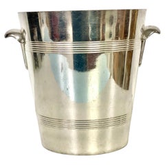 Elegante secchiello da champagne placcato in argento