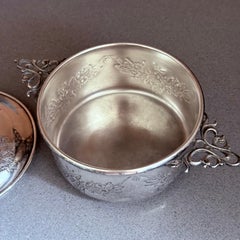 Elegant Creamer Set Antique Sterling Silver Style Silver Plated Covered Dish