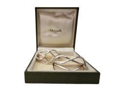 Elegant silver-plated napkin rings, Celtic knot design, Christofle Paris France