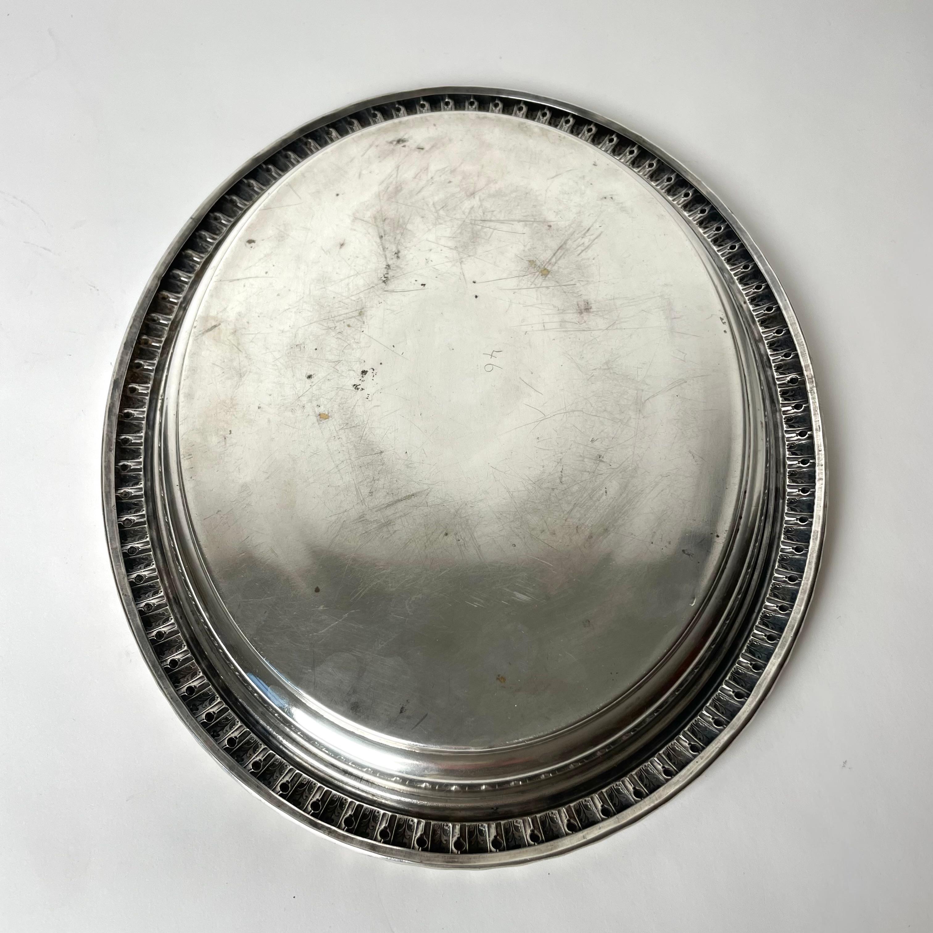 Elegant Silver-Plated Tray made by WMF from the late 19th Century For Sale 3
