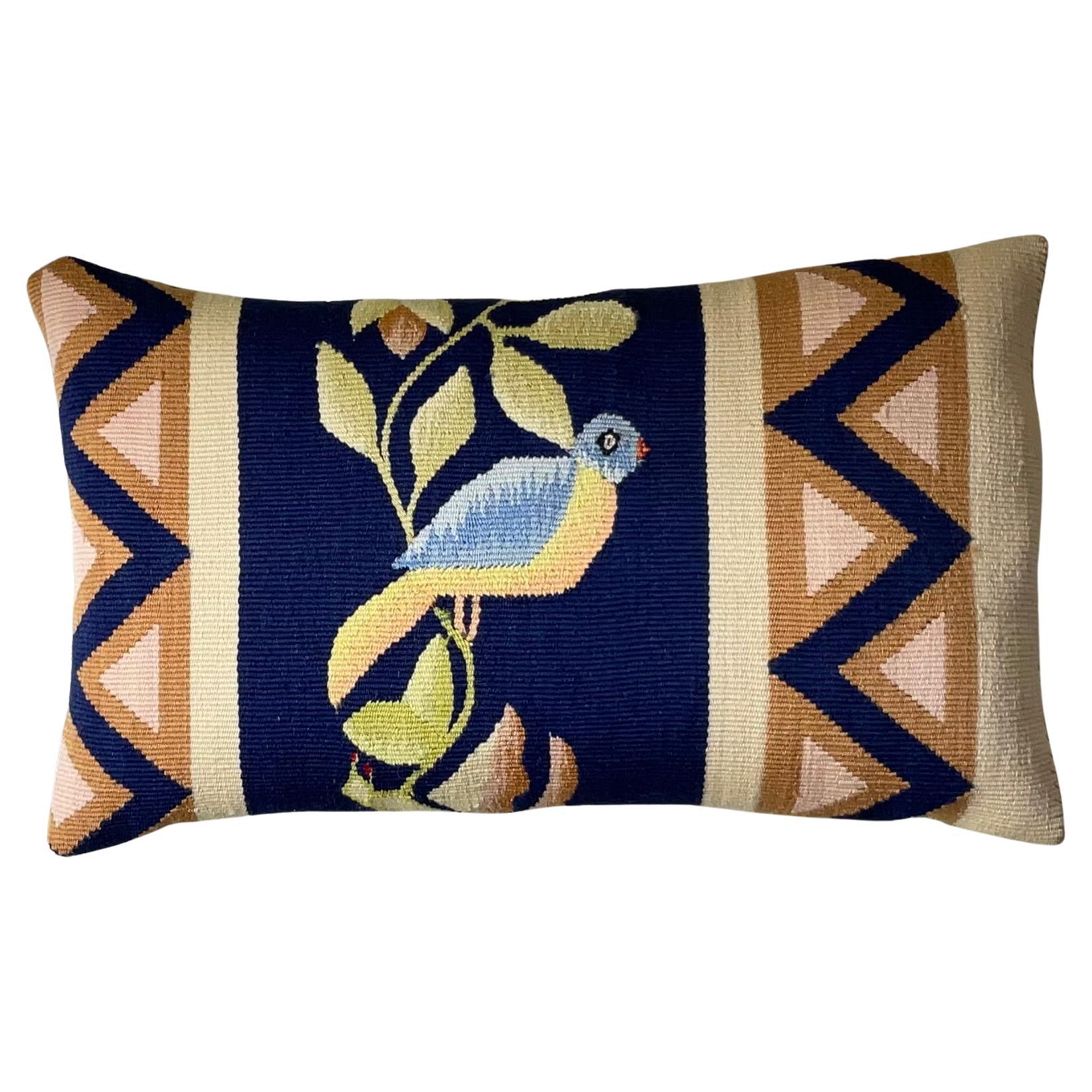 Elegant Single Decorative Hand Woven Pillow For Sale