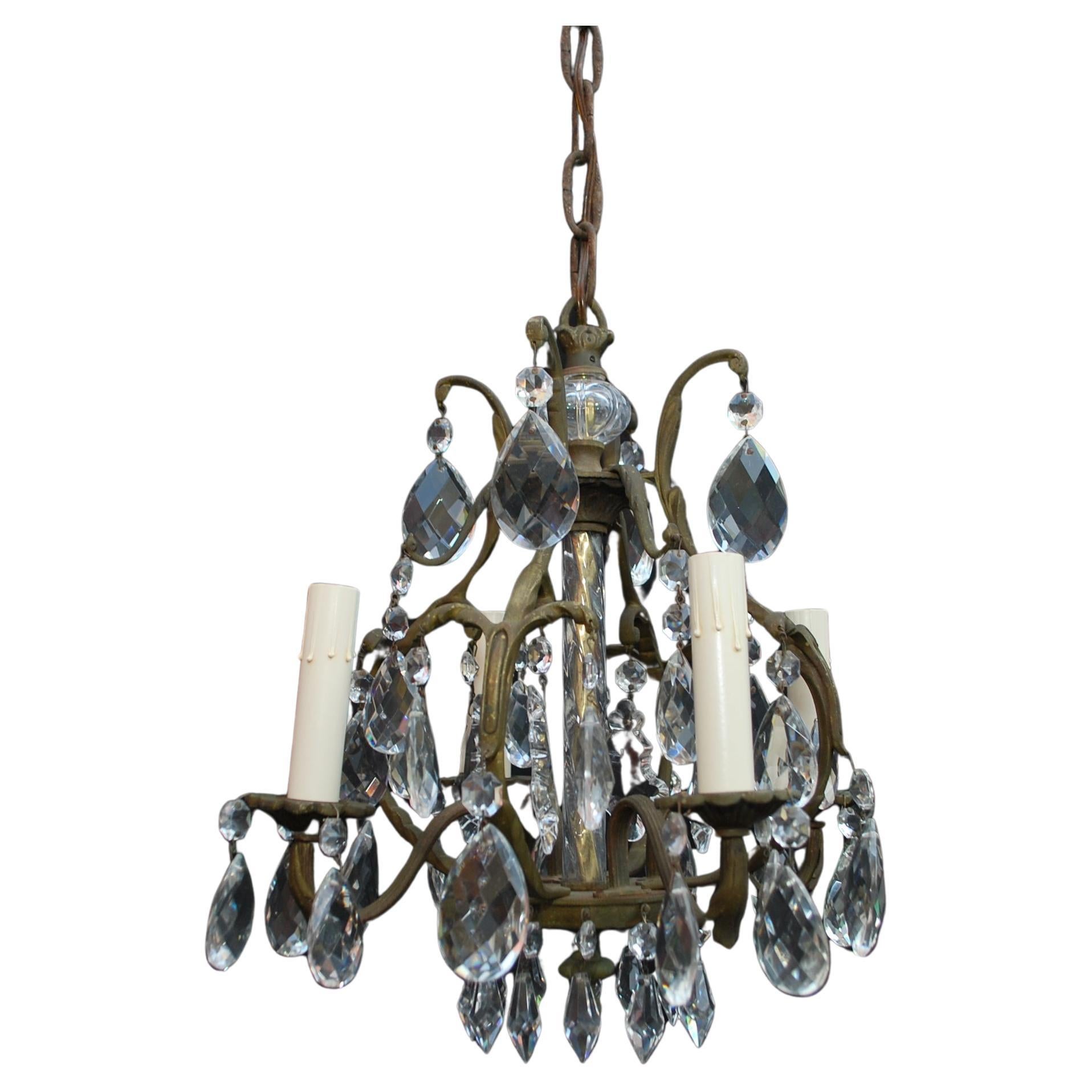 Elegant small crystals chandelier