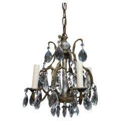 Vintage Elegant small crystals chandelier