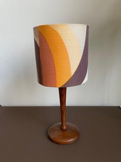 Elegant Small Teak Danish Table Lamp