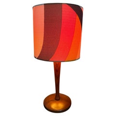 Elegant Small Teak Danish Table Lamp