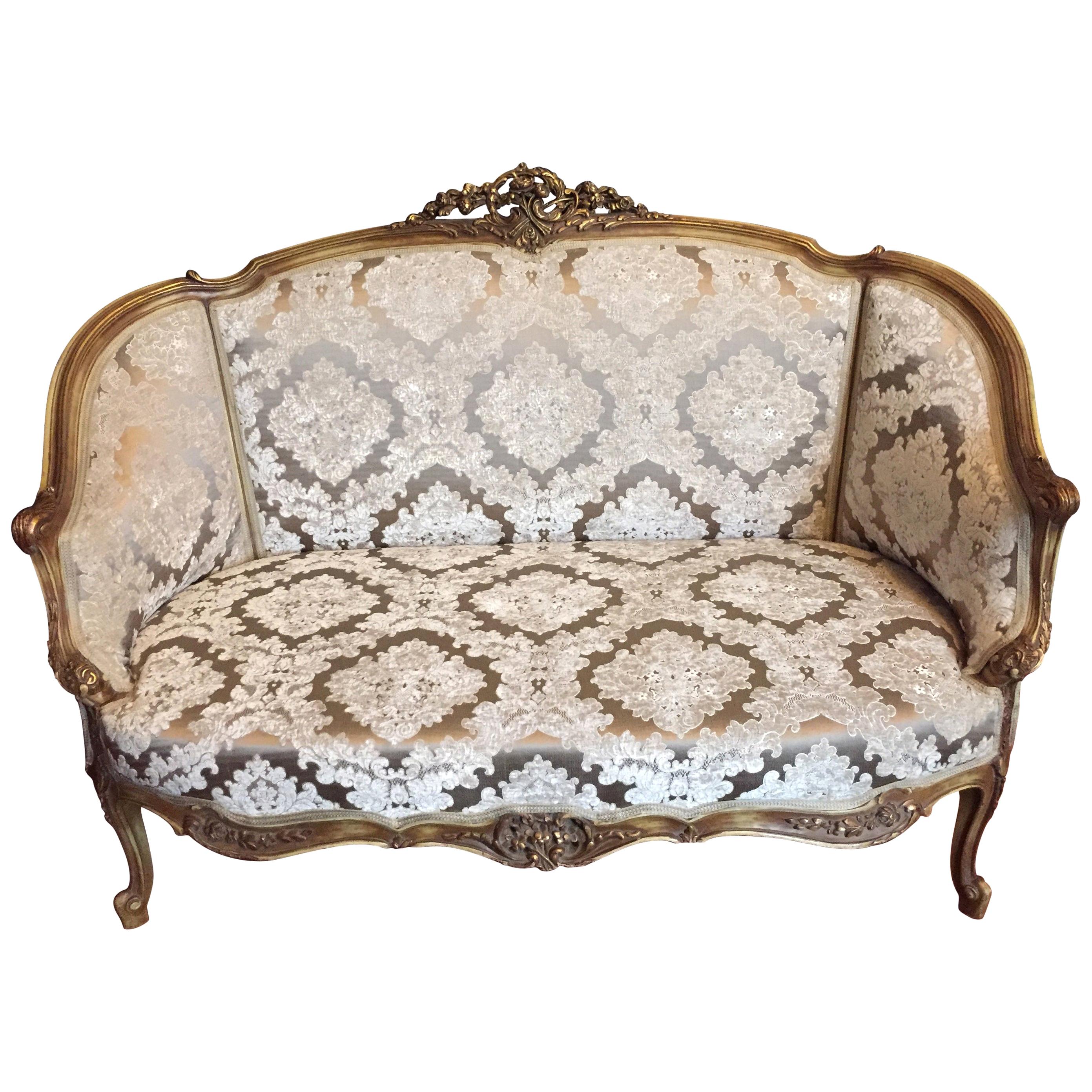 Elegant Sofa, Canapé, Couch in Rococo or Louis XV Style.