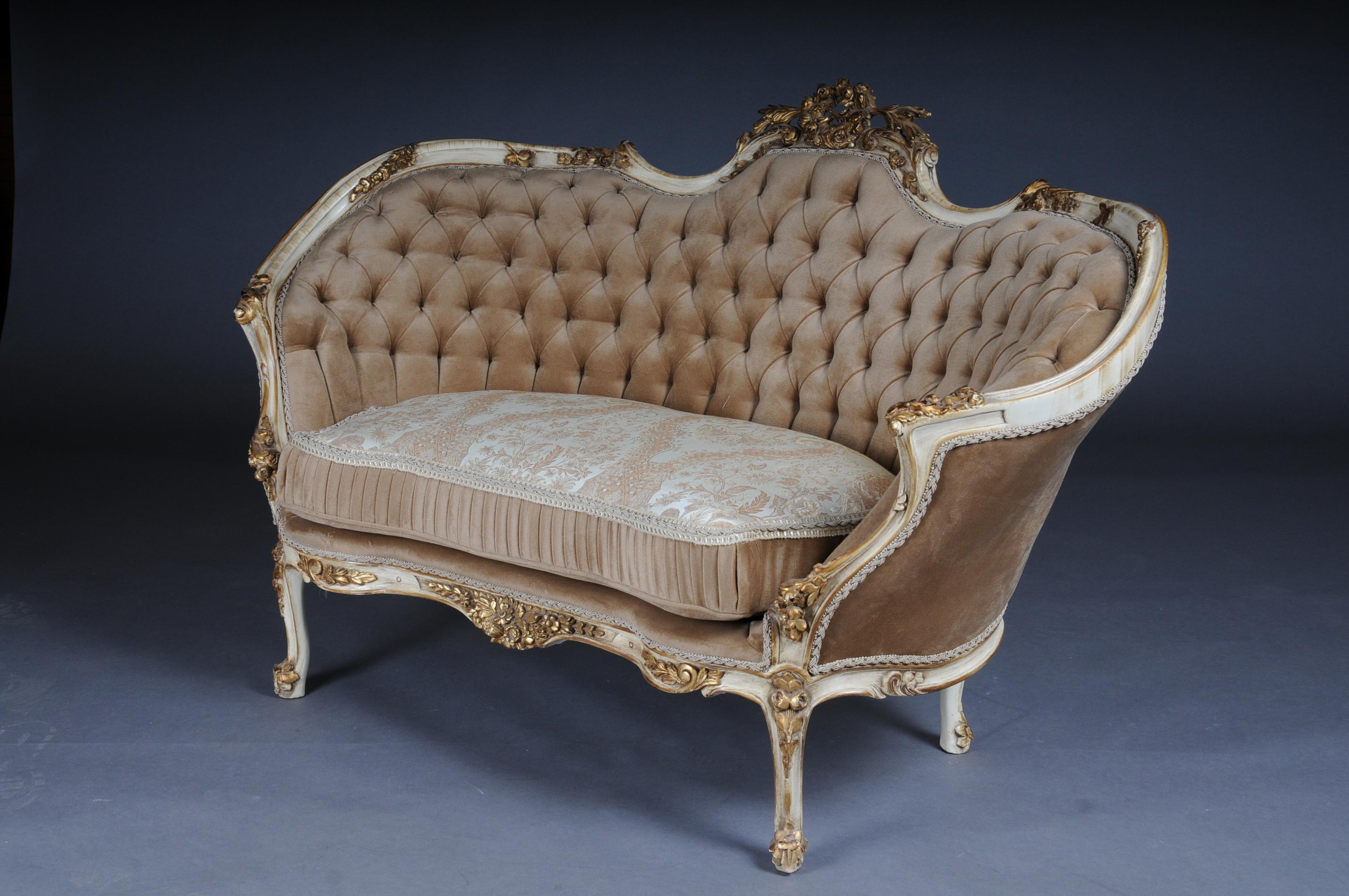 Elegantes Sofa, Couch, Kanapee im Rokoko oder Louis XV Stil (20. Jahrhundert) im Angebot