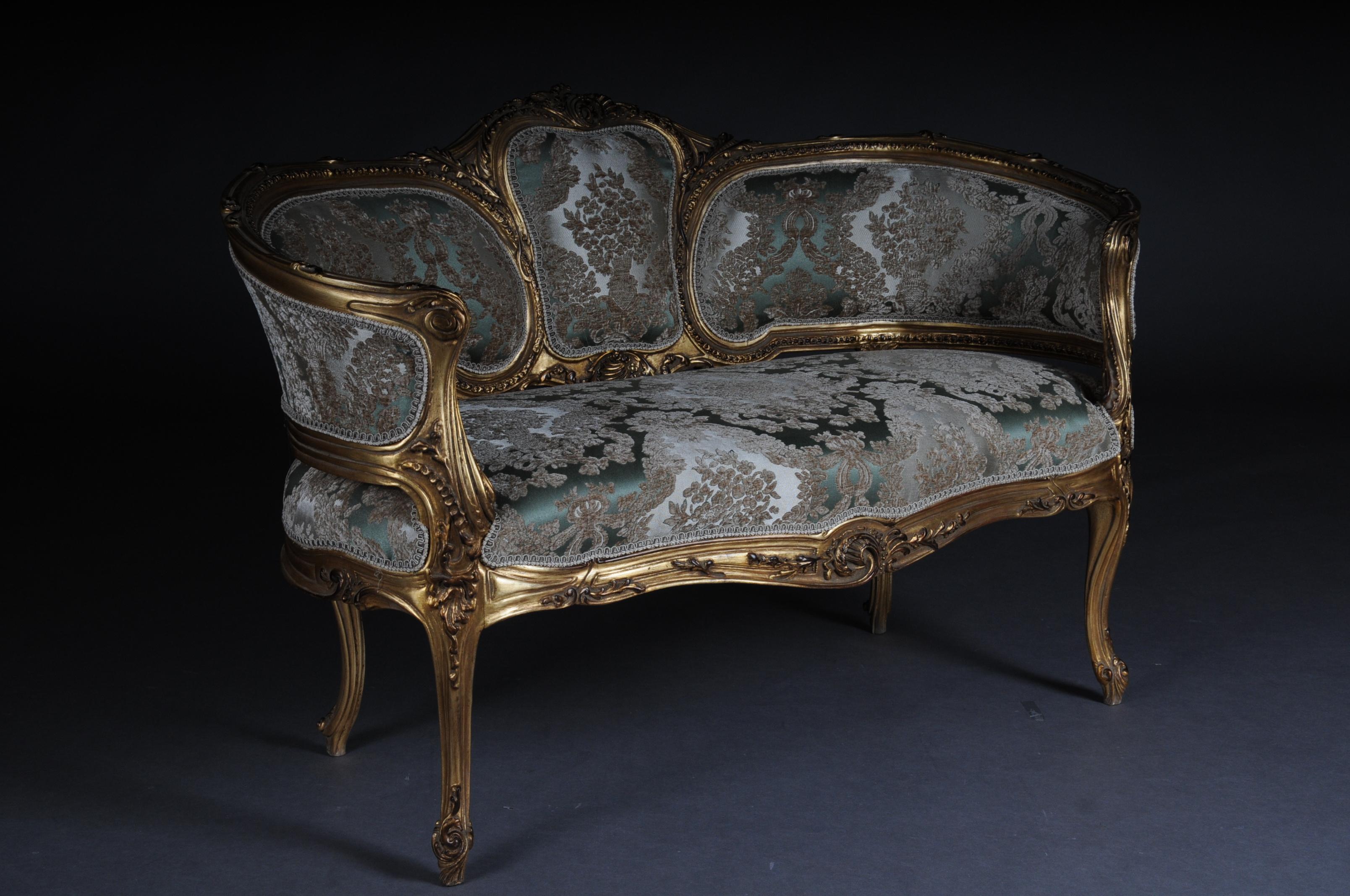 French Elegant Sofa, Couch, Canapé in Rococo or Louis XV Style For Sale