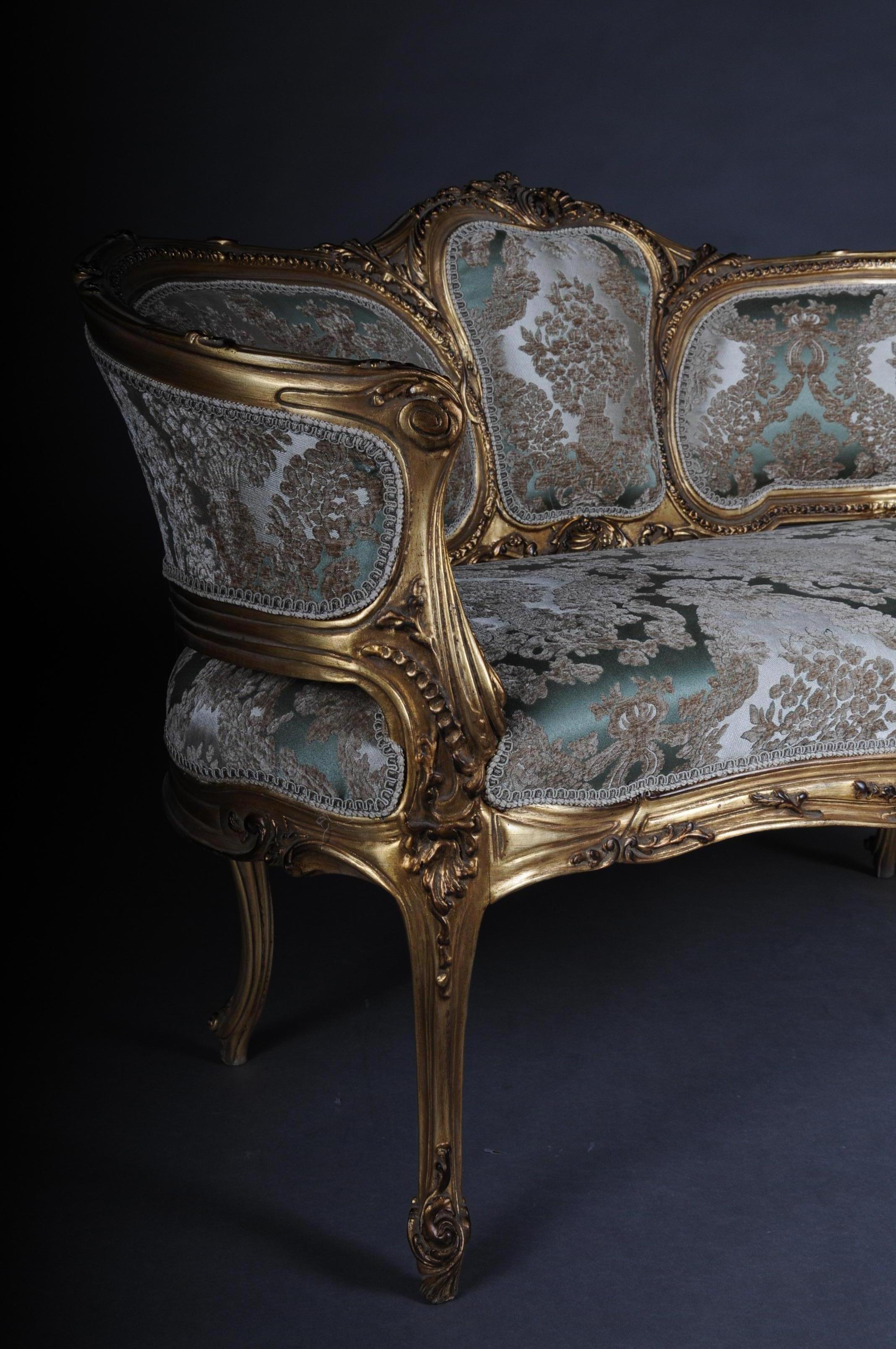 Elegantes Sofa, Couch, Kanapee im Rokoko oder Louis XV Stil (Buchenholz) im Angebot