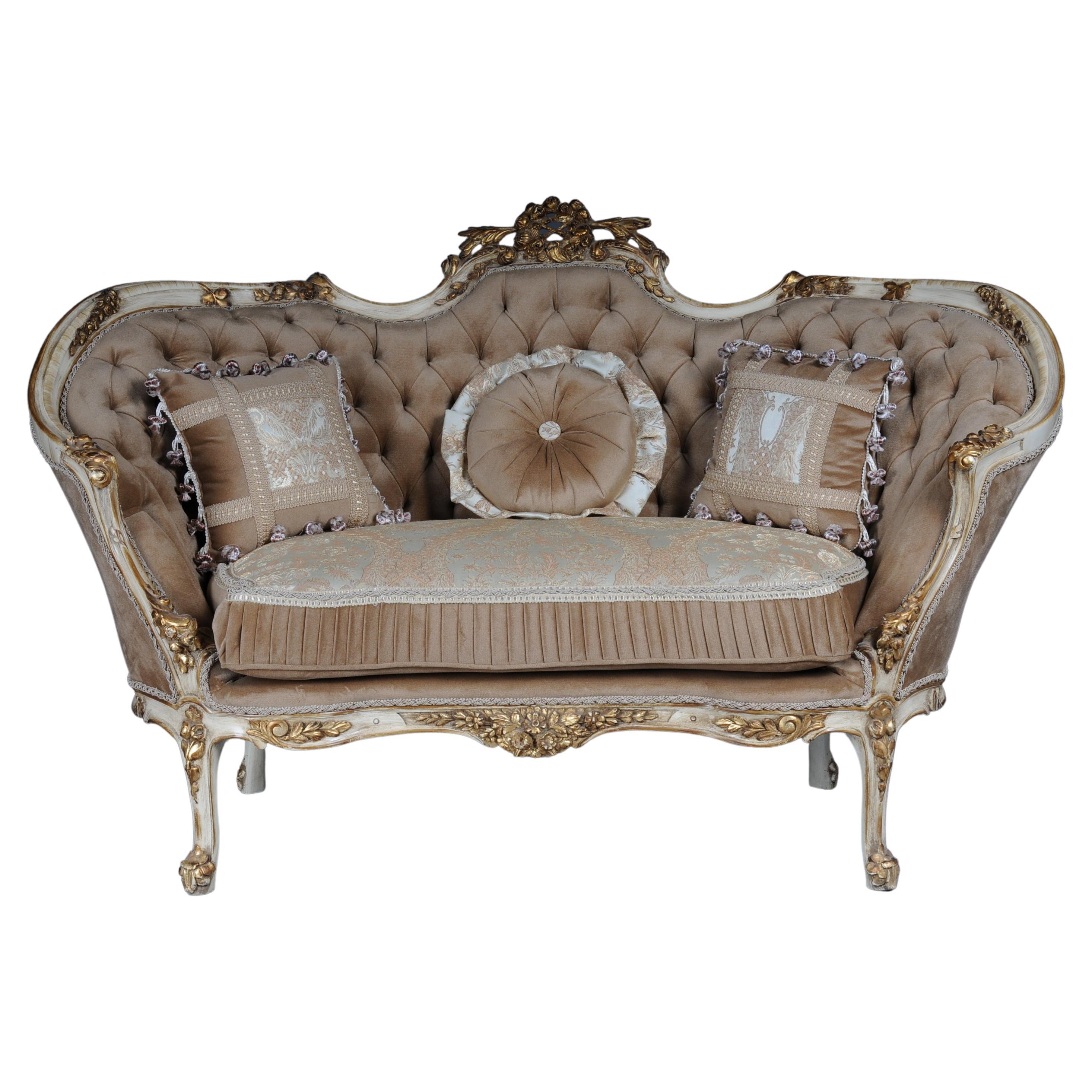 Elegantes Sofa, Couch, Kanapee im Rokoko oder Louis XV Stil im Angebot