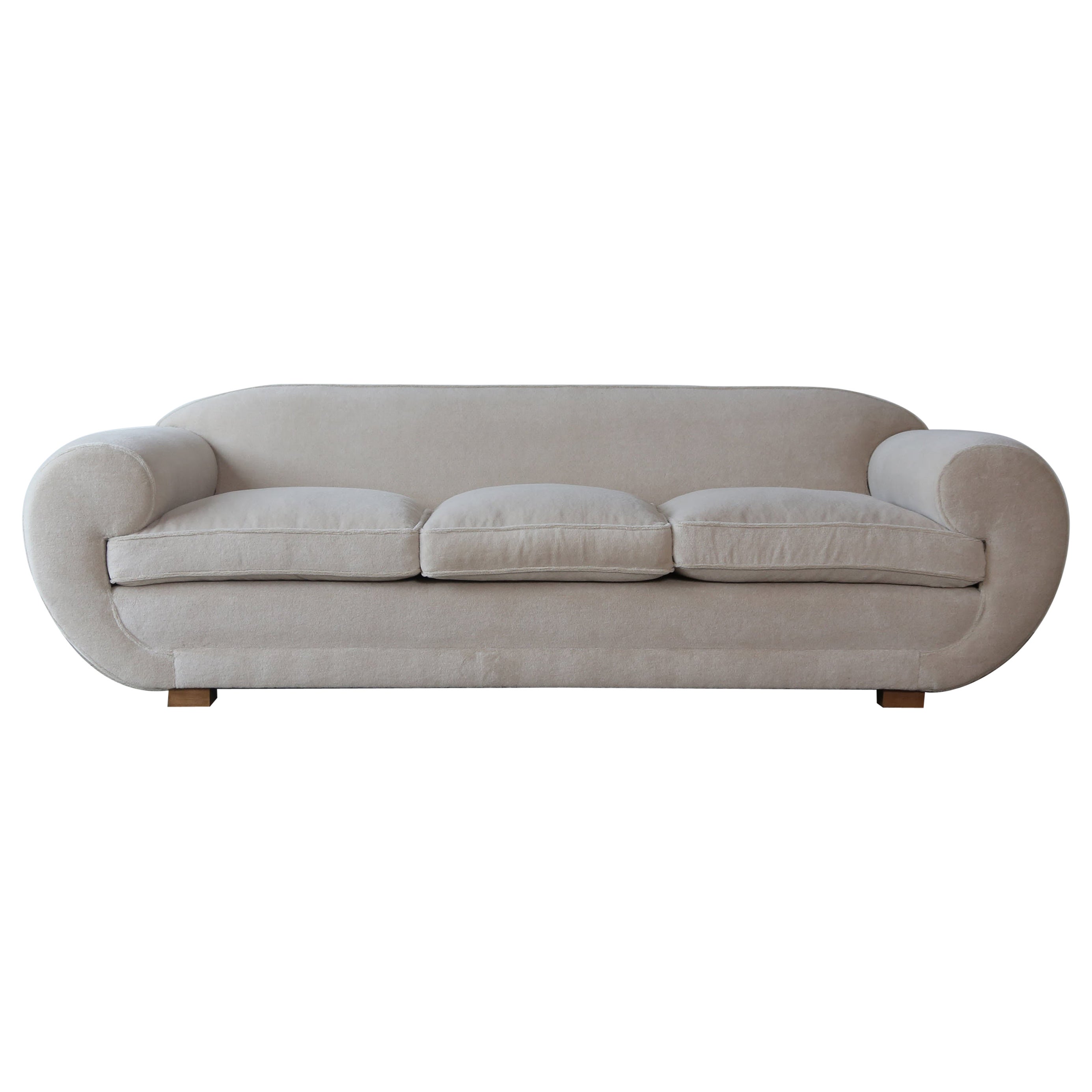 Elegant Sofa Upholstered in Pure Alpaca