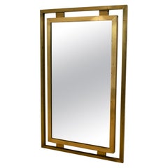 Elegant Solid Brass Mirror by Guy Lefevre for Maison Jansen, 1970s