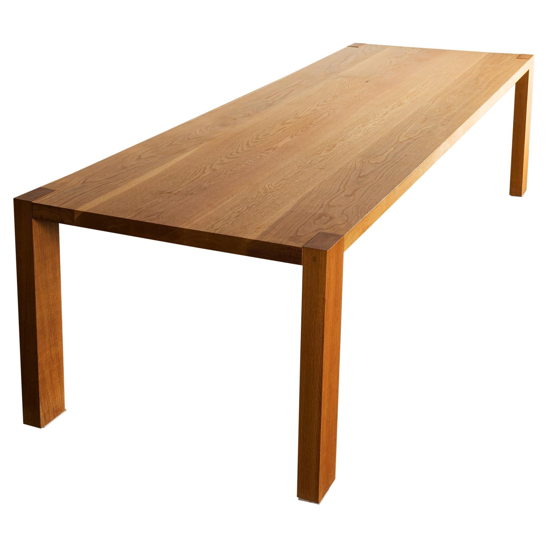 Elegant Solid Oak Dining Table, 2016