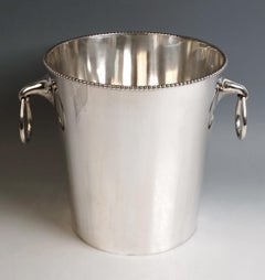 Eleganter Sektkübel aus massivem Silber 900 Jugendstil von Sturm Wien um 1900