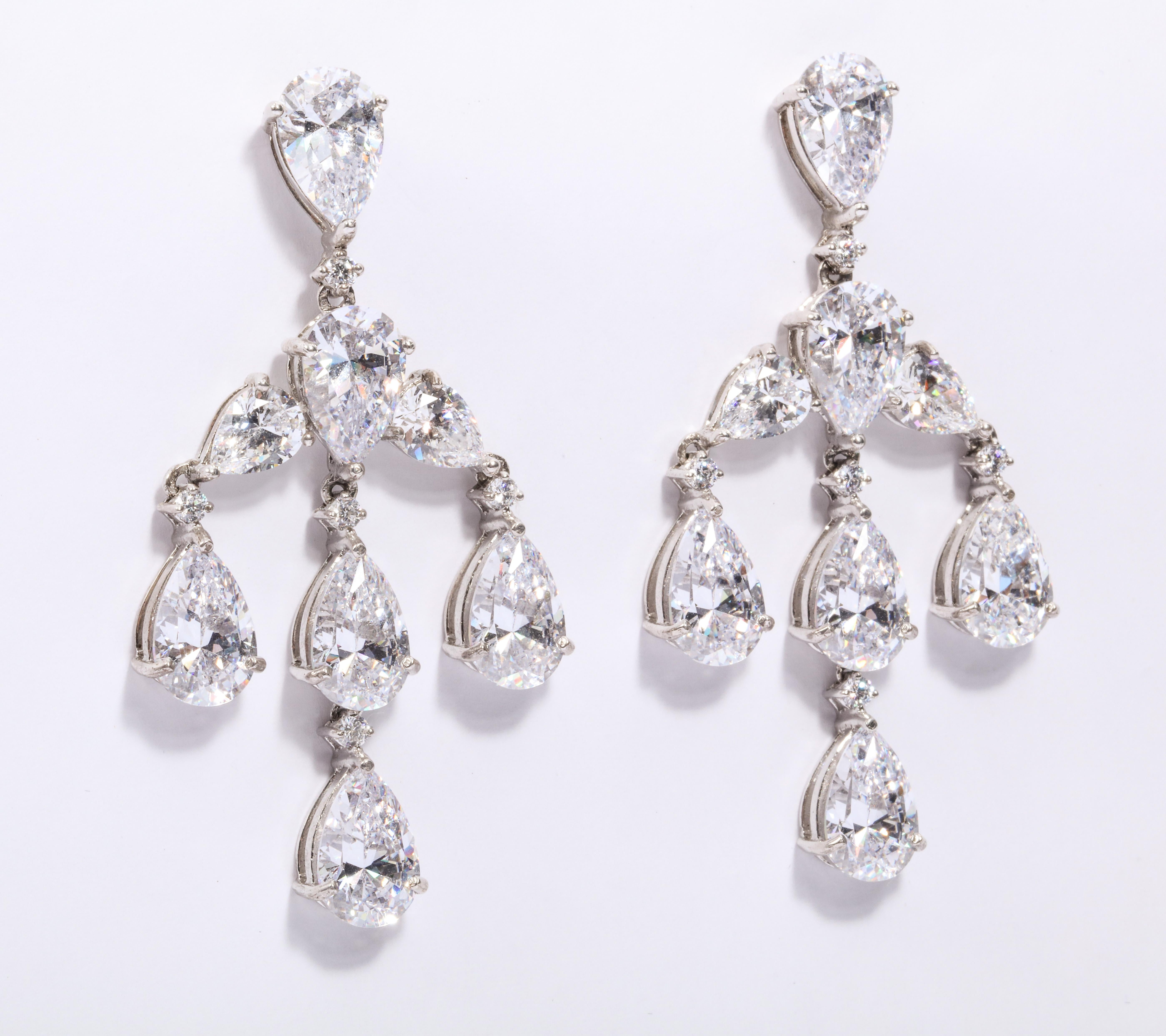 cz chandelier earrings