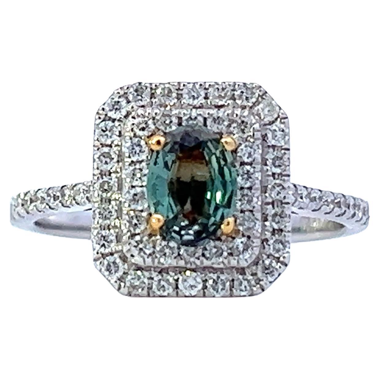 Elegant Square Gemstone Ring For Sale